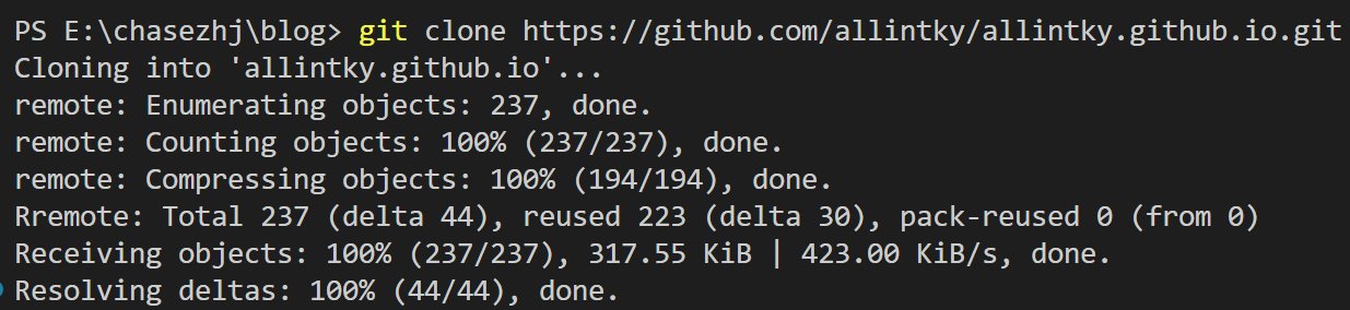 git clone